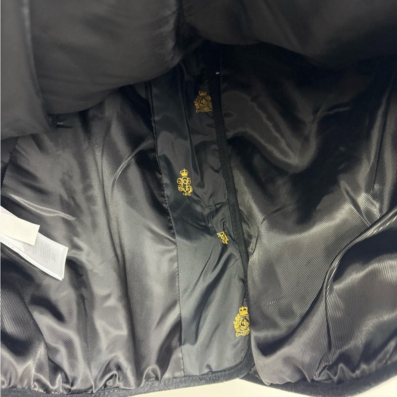Lauren Ralph Lauren Sherpa Collar Black Diamond Quilted Jacket Size Pet Medium - Picture 8 of 11